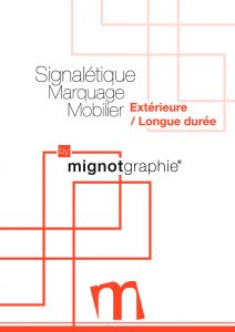 Brochure Extrieur et longue dure : signaltique, marquage, mobilier